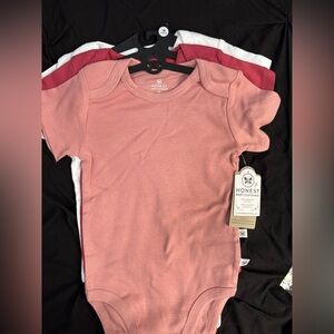 NEW The Honest Company Pink Short Sleeve Bodysuit